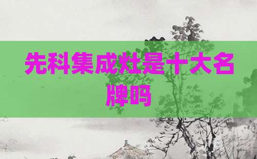 先科集成灶是十大名牌吗