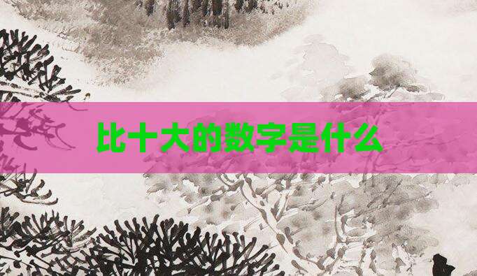 比十大的数字是什么