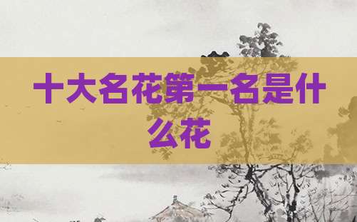 十大名花第一名是什么花