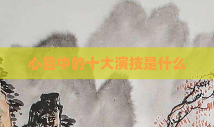 心目中的十大演技是什么