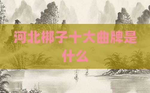 河北梆子十大曲牌是什么
