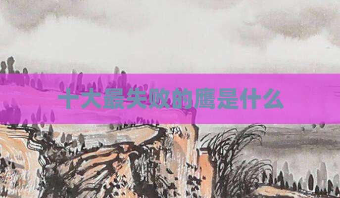 十大最失败的鹰是什么