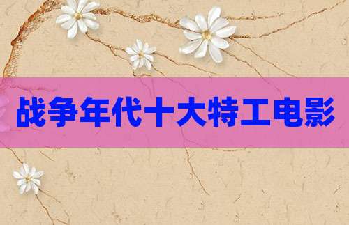 战争年代十大特工电影