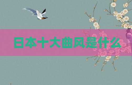 日本十大曲风是什么