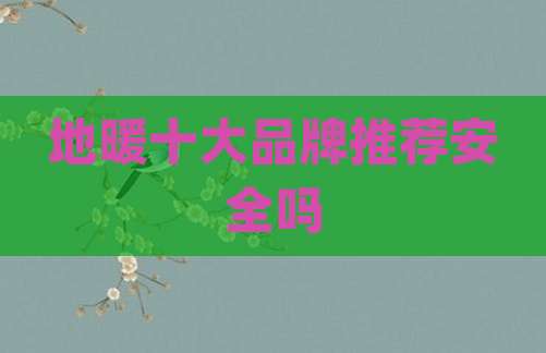 地暖十大品牌推荐安全吗