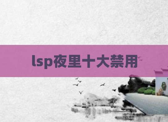 lsp夜里十大禁用