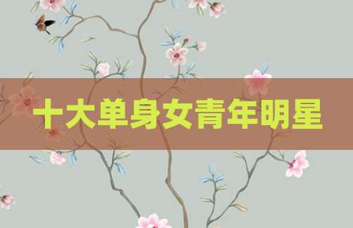 十大单身女青年明星