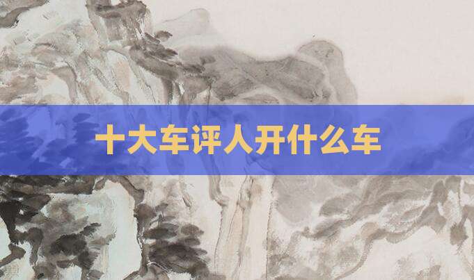 十大车评人开什么车