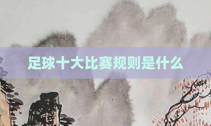 足球十大比赛规则是什么