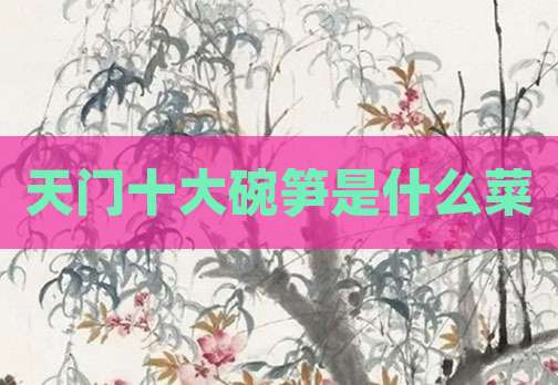 天门十大碗笋是什么菜
