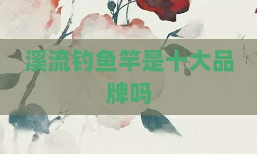 溪流钓鱼竿是十大品牌吗