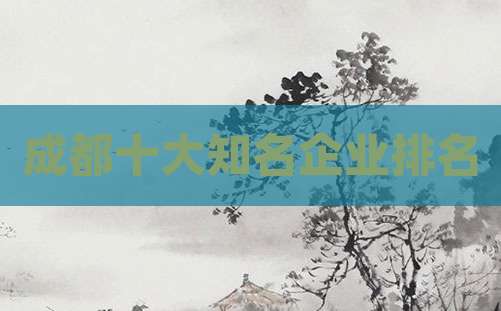 成都十大知名企业排名