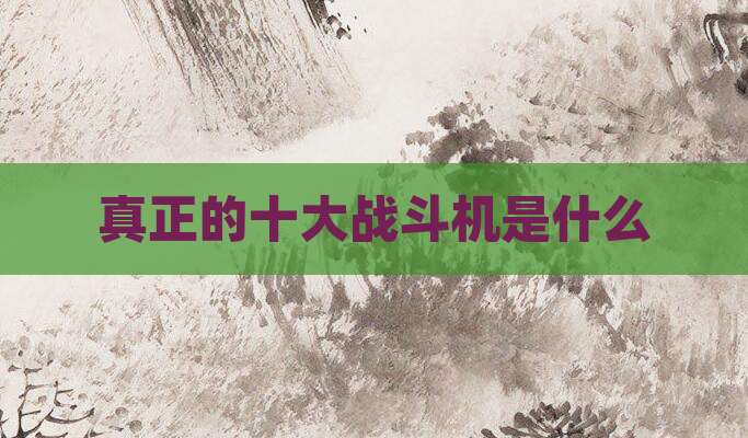 真正的十大战斗机是什么