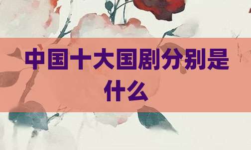 中国十大国剧分别是什么