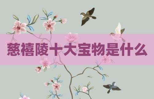 慈禧陵十大宝物是什么