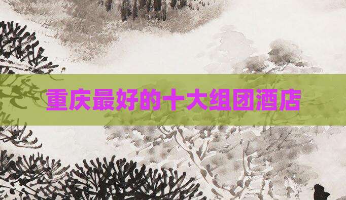重庆最好的十大组团酒店
