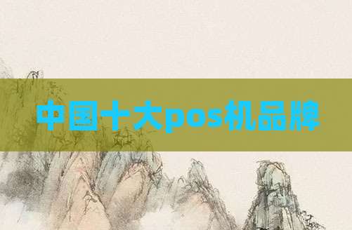 中国十大pos机品牌