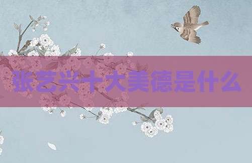 张艺兴十大美德是什么