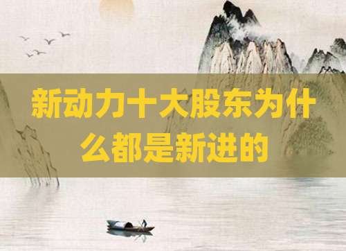 新动力十大股东为什么都是新进的