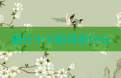 旅行十大陷阱是什么