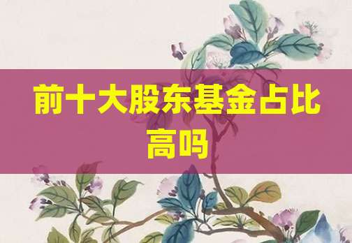 前十大股东基金占比高吗