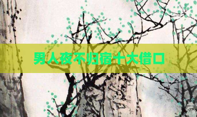 男人夜不归宿十大借口