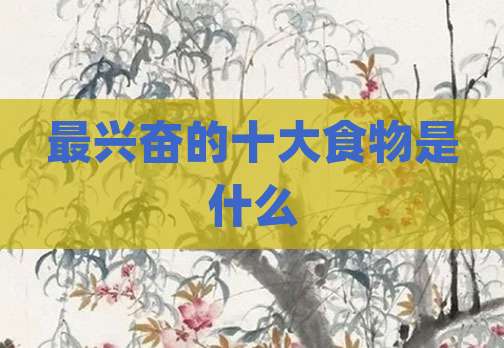 最兴奋的十大食物是什么