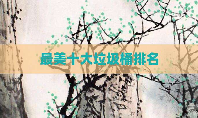 最美十大垃圾桶排名