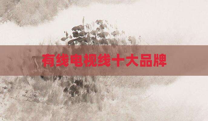 有线电视线十大品牌