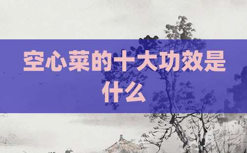 空心菜的十大功效是什么