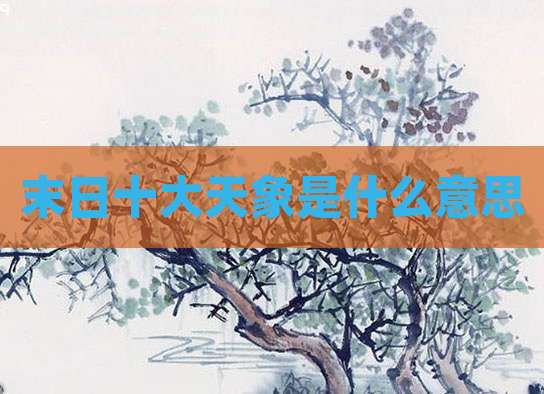 末日十大天象是什么意思