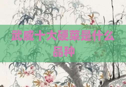 武威十大硬菜是什么品种