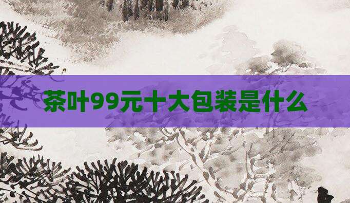 茶叶99元十大包装是什么