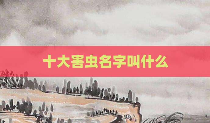 十大害虫名字叫什么