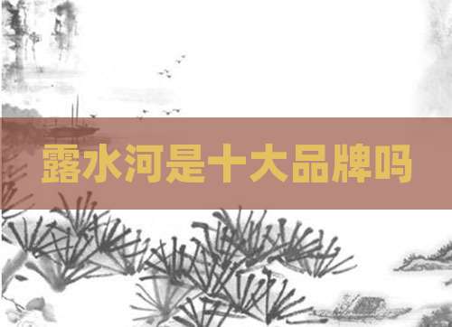 露水河是十大品牌吗