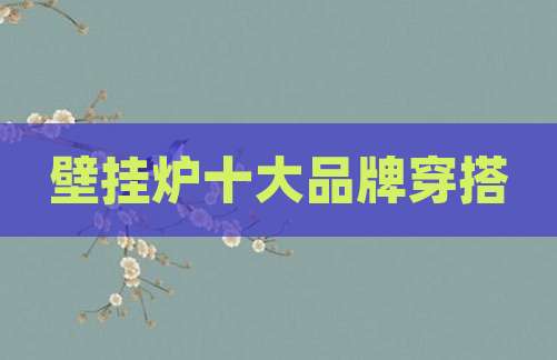 壁挂炉十大品牌穿搭