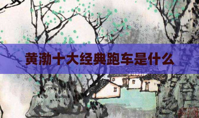 黄渤十大经典跑车是什么