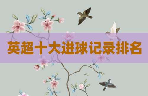 英超十大进球记录排名