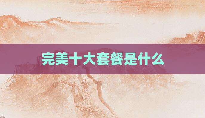 完美十大套餐是什么