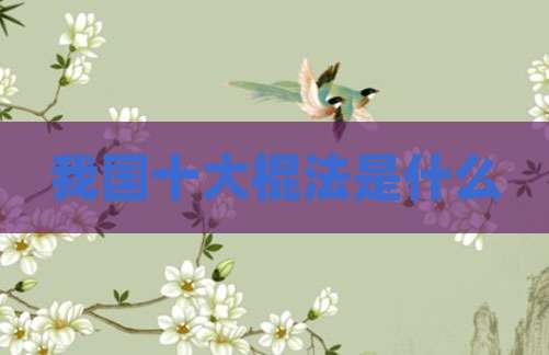 我国十大棍法是什么