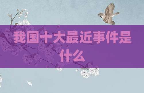 我国十大最近事件是什么