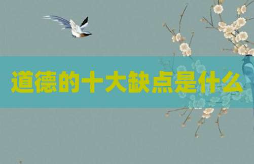 道德的十大缺点是什么