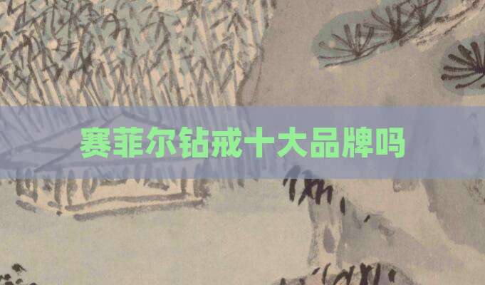赛菲尔钻戒十大品牌吗