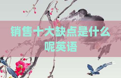 销售十大缺点是什么呢英语