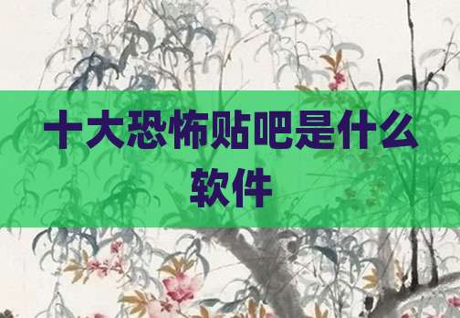 十大恐怖贴吧是什么软件