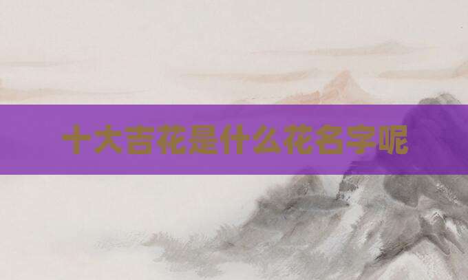 十大吉花是什么花名字呢