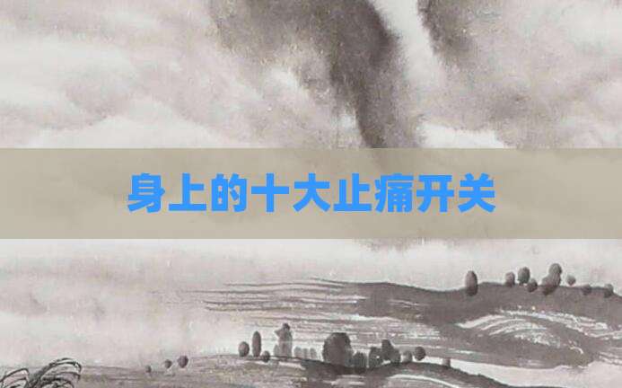 身上的十大止痛开关