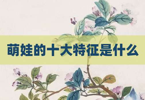 萌娃的十大特征是什么