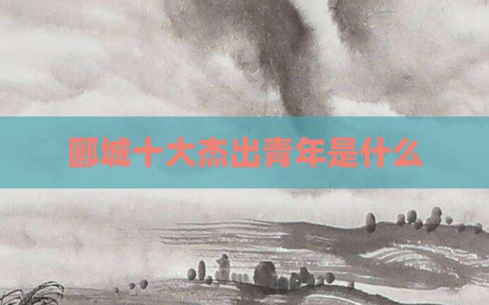 郾城十大杰出青年是什么