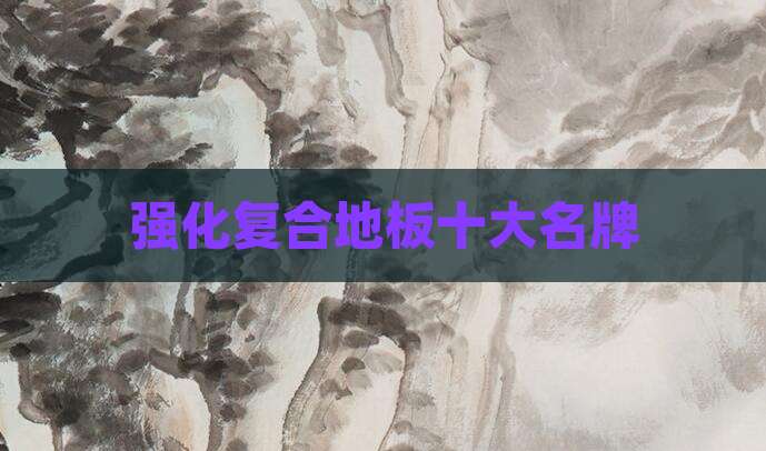 强化复合地板十大名牌
